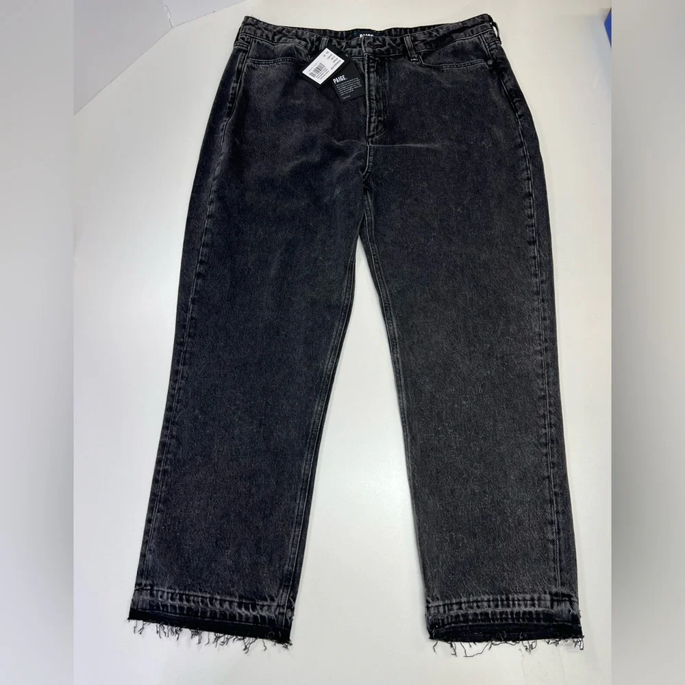 Paige Denim Sarah Straight Ankle Jeans Undone Hem Priscilla Deconstructed NWT - Picture 2 of 16